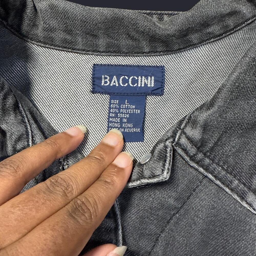 Baccini grey/black denim jacket - Picture 3 of 4